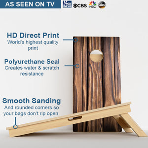 Thick Wood Grain Professional Cornhole Boards