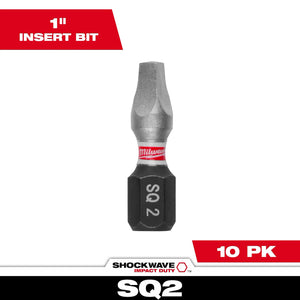 Milwaukee 48-32-5008 10PC SHOCKWAVE™ 1" SQ2 Impact Bit