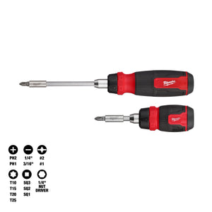 Milwaukee 48-22-2905 2pc 14in1 Ratcheting/8in1 Compact Screwdriver Set