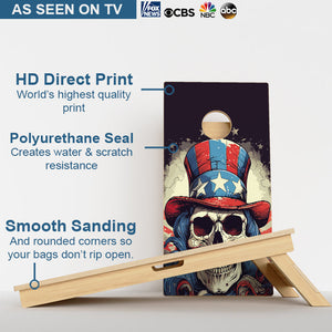 Uncle Sam Skull Professional Cornhole Boards