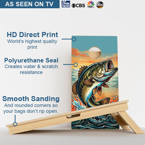 Bass Fishing Professional Cornhole Boards