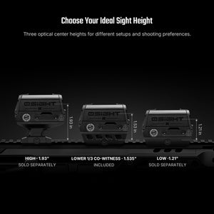 Olight OSIGHTRRD Osight R Micro T1/T2 Footprint Enclosed Red Dot Sight with Multi-Reticle System