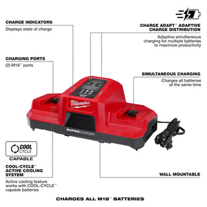 Milwaukee 48-59-1815 M18 18V Dual Bay Super Charger (Used - Excellent)