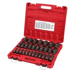 Milwaukee 49-66-7015 SHOCKWAVE 1/2" Drive Metric 6 Point Impact Socket Set 29PC