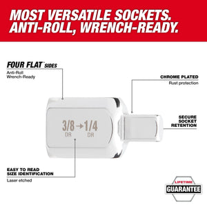 Milwaukee 42-04-9110 1/4" Drive 1/4"F X 3/8"M Adapter