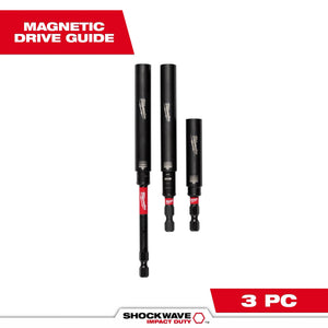 Milwaukee 48-32-4519 SHOCKWAVE Impact Alloy Steel Magnetic Drive Guide Set 3PC