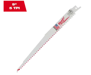 Milwaukee 48-01-6036 9" 5 TPI SAWZALL® Blade for Wood with Nails (50 PK)