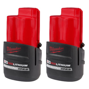 Milwaukee 48-11-2425S M12 REDLITHIUM HIGH OUTPUT 2.5Ah Battery 2-Pack