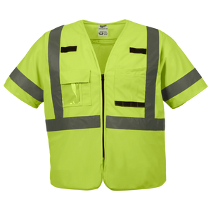 Milwaukee 48-73-5141 Class 3 High Visibility Yellow Safety Vest - S/M