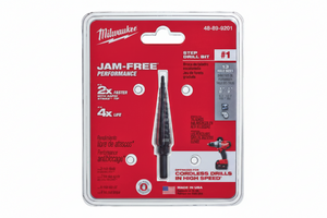 Milwaukee 48-89-9201 #1 Step Drill Bit, 1/8" - 1/2" by 1/32"