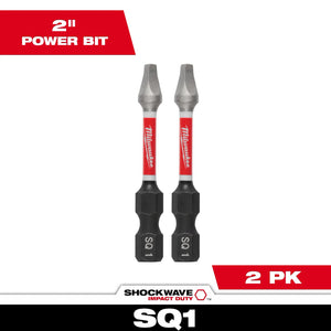 Milwaukee 48-32-4971 2PC SHOCKWAVE™ Impact Duty 2" SQ1 Bit