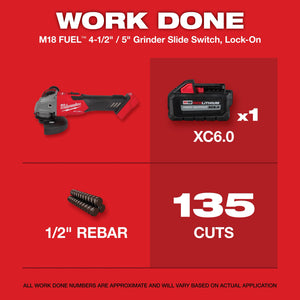 Milwaukee 2881-20 M18 FUEL M18 REDLITHIUM Battery Braking Grinder (Open Box)