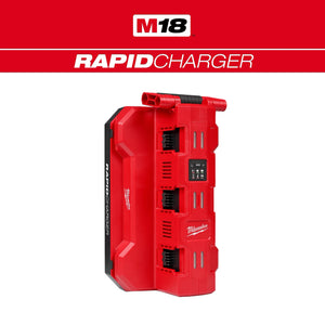 Milwaukee 48-59-1817 M18 18V PACKOUT 6-Port Daisy Chain Rapid Charger