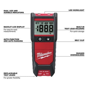 Milwaukee 2457-21NTE M12 Ratchet Set 3/8" Ratchet, Light, Tester, 2 Batteries