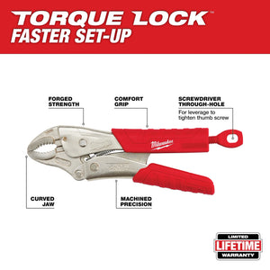 Milwaukee 48-22-3402 Torque Lock Curved Jaw Locking Pliers Set (2-Piece)