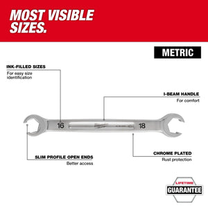Milwaukee 45-96-8351 10 mm x 12 mm Double End Flare Nut Wrench