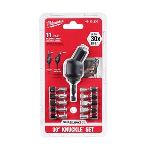 Milwaukee 48-32-2301 SHOCKWAVE™ 30° KNUCKLE™ Pivoting Bit Holder -11PC