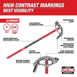 Milwaukee 48-22-4072 1 in. EMT Aluminum Conduit Bender