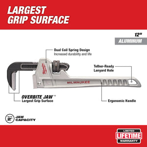 Milwaukee 48-22-7212 12 in. Aluminum Pipe Wrench
