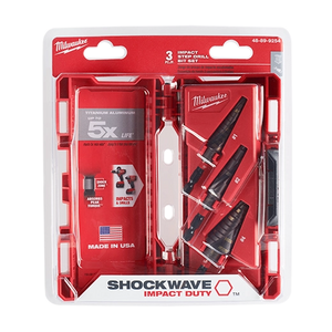 Milwaukee 48-89-9254 SHOCKWAVE Impact Duty Titanium Step Bit Kit (3-Piece)