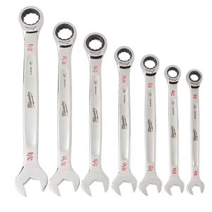 Milwaukee 48-22-9406 7pc Ratcheting Combination Wrench Set - SAE (Open Box)