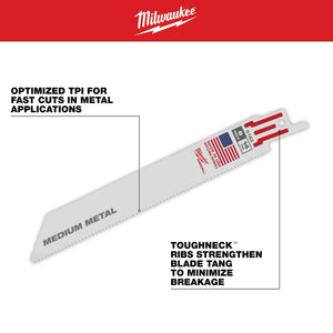 Milwaukee 48-01-6189 12 in. 18 TPI Thin Kerf SAWZALL Blades 50PK