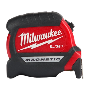 Milwaukee 48-22-0326G 2PC 8m/26ft Compact Wide Blade Magnetic Tape Measures