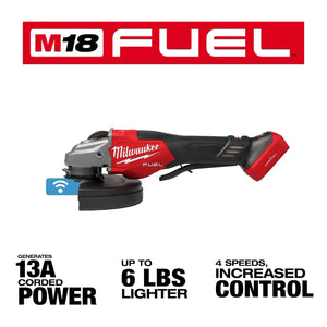 Milwaukee 3674-20 M18 FUEL 4-1/2"-7" Variable Speed Braking Grinder ONE-KEY