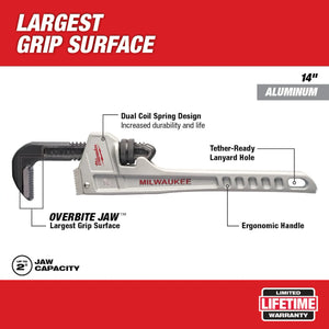 Milwaukee 48-22-7214 14 in. Aluminum Pipe Wrench