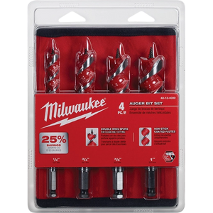 Milwaukee 48-13-4000 Spur Auger Bit 6-1/2" Set - 4PC