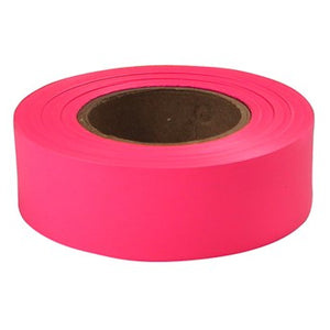 Milwaukee 77-003 Pink Flagging Tape - 1 in x 200 ft - 2 mil Thick (4 Pack)