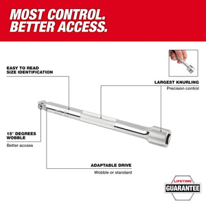 Milwaukee 48-22-9351 3/8 in. Drive Wobble Extension Set 4PC