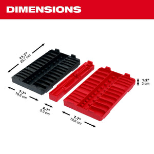 Milwaukee 48-22-9285T 3/8" Drive 6PT & 12PT Metric & SAE Ratchet & Socket Trays