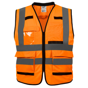 Milwaukee 48-73-5051 Class 2 High Vis Orange Performance Safety Vest - S/M