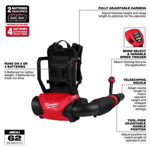 Milwaukee 3009-20 M18 FUEL™ Dual Battery Backpack Blower