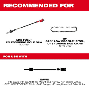 Milwaukee 49-16-2760 10 in. Telescoping Pole Saw Guide Chainsaw Bar