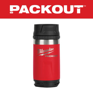 Milwaukee 48-22-8391R PACKOUT Red 12 oz. Insulated Bottle with Sip Lid