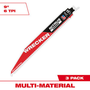Milwaukee 48-00-5372 3PC 9" WRECKER with NITRUS Carbide Blade (Open Box)