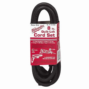 Milwaukee 48-76-4008 8 ft. Quik-Lok Cord 3 Wire Cord