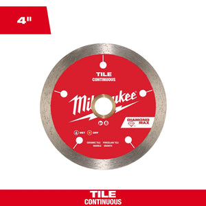 Milwaukee 49-93-9202 4" DIAMOND MAX™ Continuous, Tile Diamond Blade