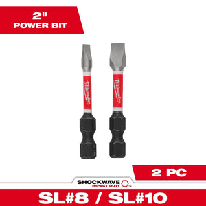 Milwaukee 48-32-4920 2PC SHOCKWAVE™ 2" Impact Slotted 3/16" & 1/4" Power Bit