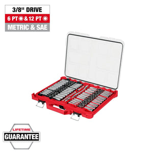 Milwaukee 48-22-9285 98pc 3/8" Drive 6Pt/12Pt Ratchet & Socket Set w/ PACKOUT