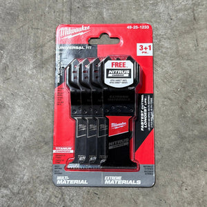 Milwaukee 49-25-1233  1-3/8" TITANIUM CHARGED™ Multi-Tool Blades 3 PK + 1