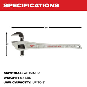 Milwaukee 48-22-7182 24 in. Aluminum Offset Pipe Wrench