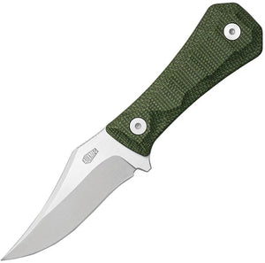 Auxiliary Manufacturing Fixed Blade Green Micarta (3.00" Stonewash)