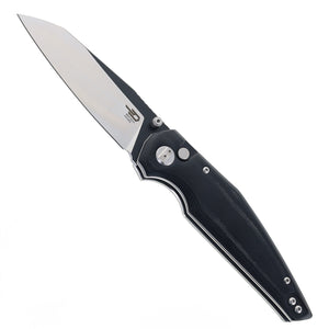 Bestech Knives Snakebird Button Lock Knife Black Micarta (3.5" Two-Tone)