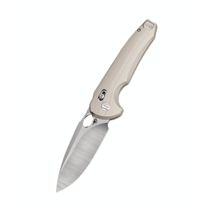 Bestech Knives NOCTAR Bar Lock Knife Khaki G-10 (3.7" Satin) 14C28N