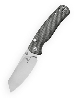 Bestechman BMK24-M-3 Cicada's Wing-Micarta, Grey, 10Cr15CoMoV, Satin