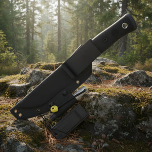 TOPS Knives BROS-154-BLK10 Fieldcraft by Brothers of Bushcraft 154cm, Stainless