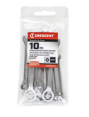 Crescent CCWSIGMM10 10PC 12-point Metric Standard Combination Wrench Set